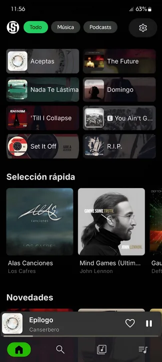 Espotify screenshot 1