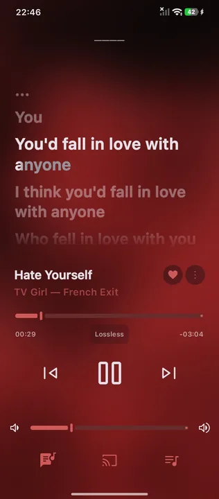 Apple music now playing screen (iOS 26) screenshot 2
