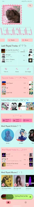 Pink and Blue Cutesy Theme screenshot 3