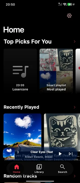 Apple Music style (iOS 26 Dark ver.) screenshot 1