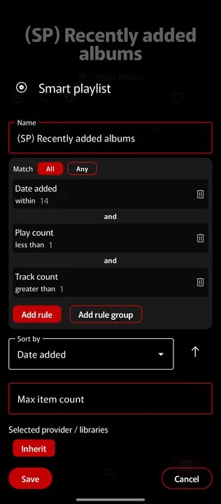 (SP) Recently added albums screenshot 1