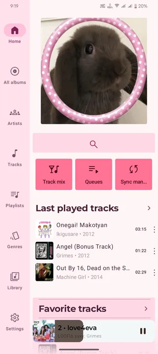 Pink cutesy theme screenshot 1