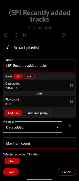 (SP) Recently added tracks screenshot 1