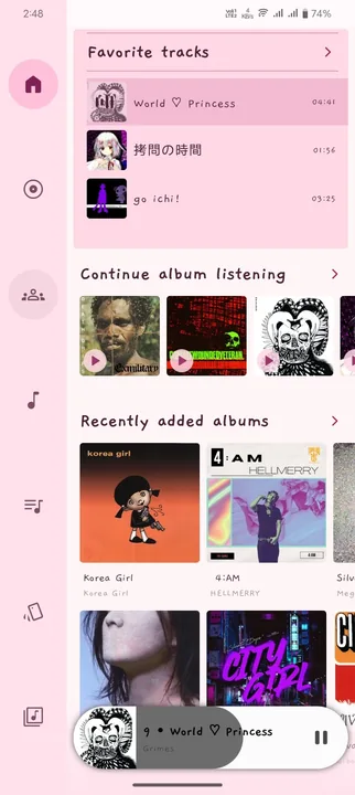 Pink cutesy theme screenshot 2