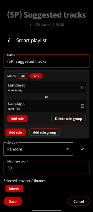 (SP) Suggested Tracks screenshot 2