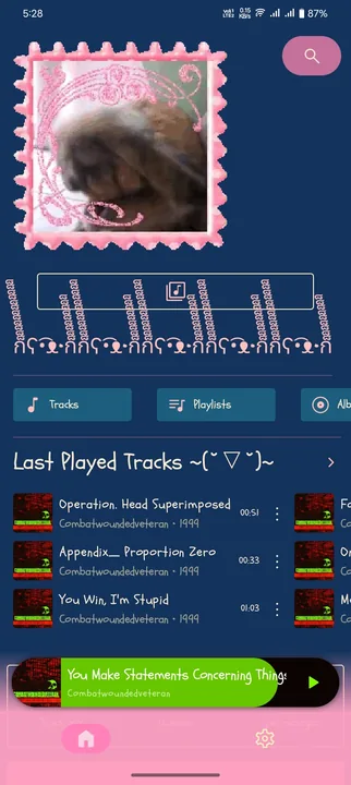 Pink and Blue Cutesy Theme screenshot 2